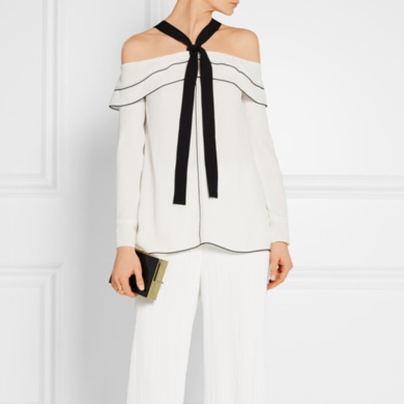 Proenza Schouler Tops - Proenza Schouler Off the Shoulder Pussy Bow Blouse